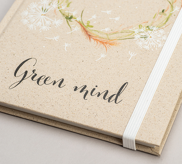 MN31-GRASS Mindnotes®  w twardej okładce z papieru z trawy